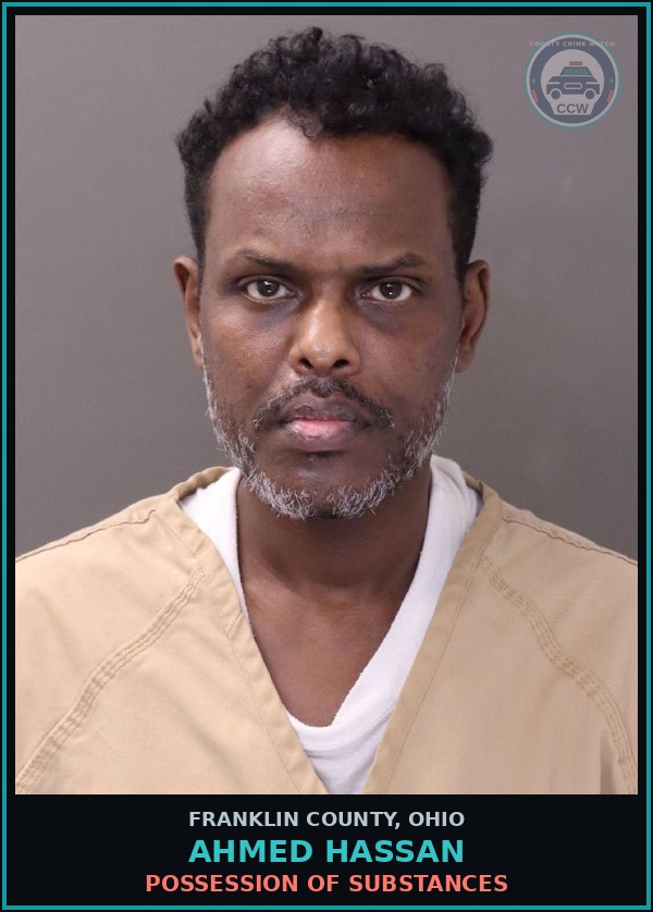 Booking mugshot of Ahmed Hassan in Franklin County