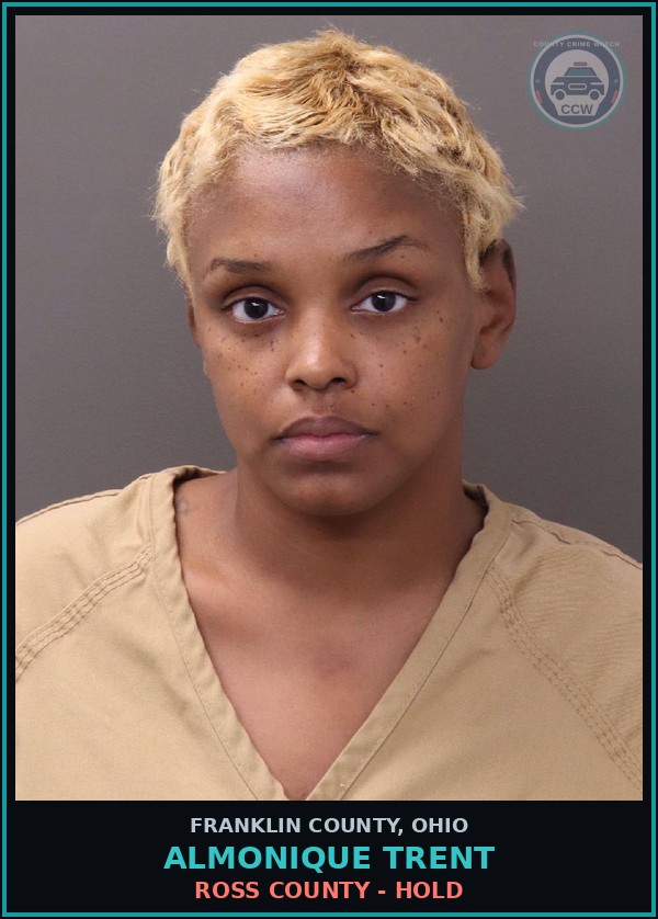 Booking mugshot of Almonique Trent in Franklin County