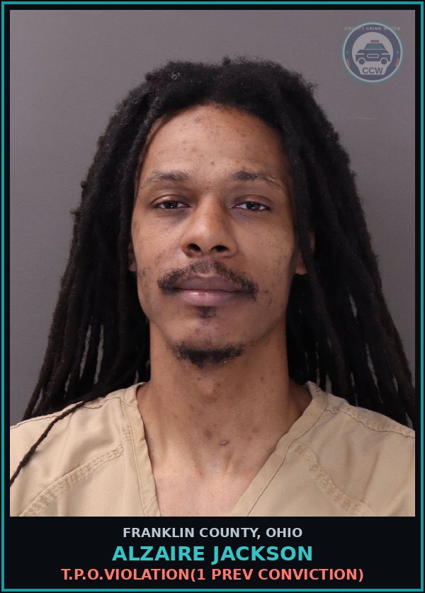 Booking mugshot of Alzaire Jackson in Franklin County