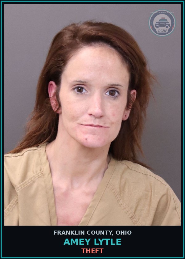 Booking mugshot of Amey Lytle in Franklin County