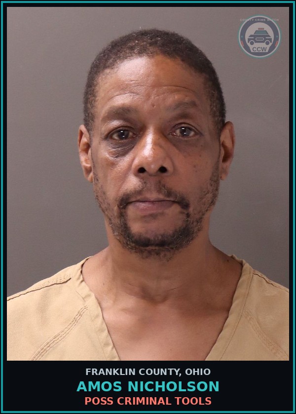 Booking mugshot of Amos Nicholson in Franklin County