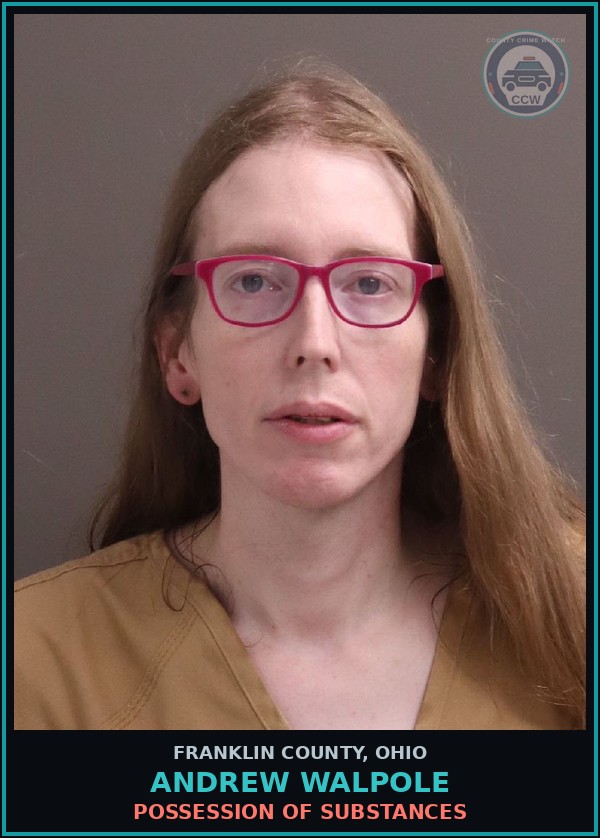Booking mugshot of Andrew Walpole in Franklin County