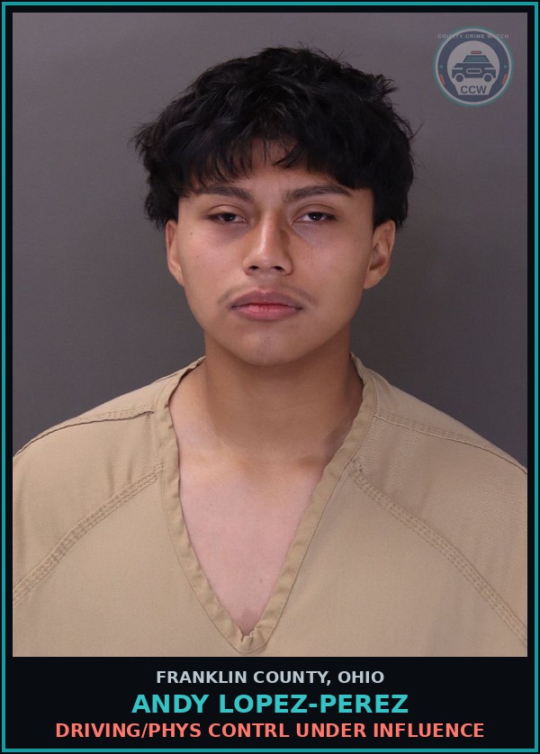 Booking mugshot of Andy Lopez-Perez in Franklin County