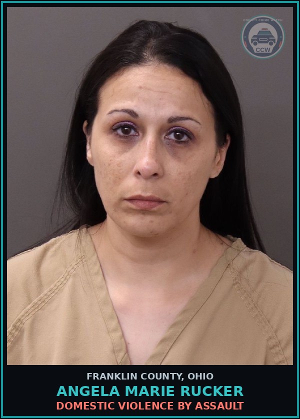 Booking mugshot of Angela Marie Rucker in Franklin County
