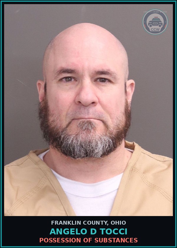 Booking mugshot of Angelo D Tocci in Franklin County