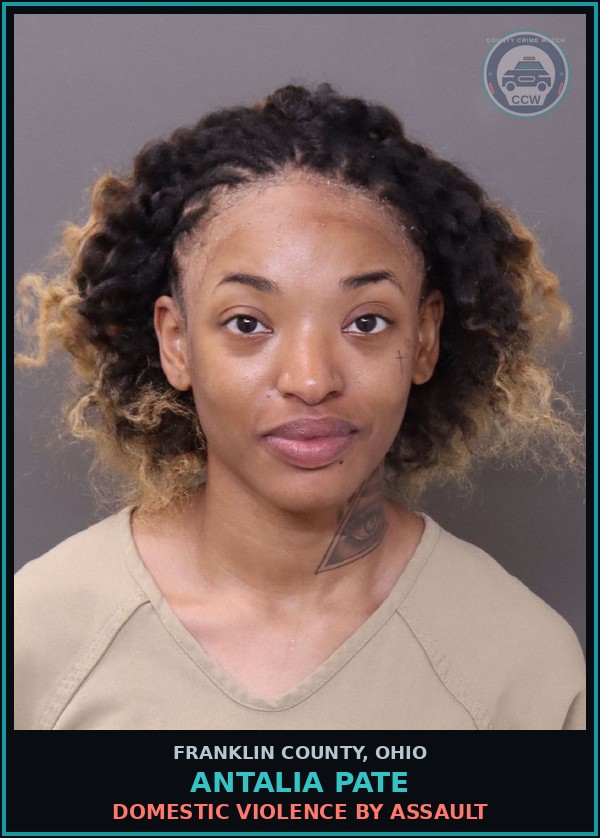 Booking mugshot of Antalia Pate in Franklin County