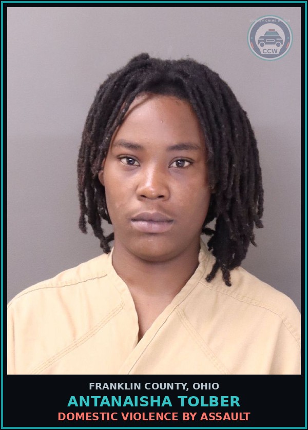 Booking mugshot of Antanaisha Tolber in Franklin County