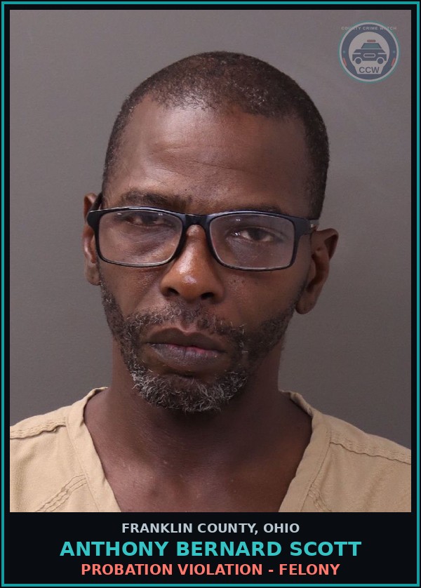 Booking mugshot of Anthony Bernard Scott in Franklin County
