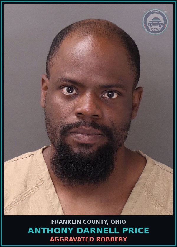 Booking mugshot of Anthony Darnell Price in Franklin County