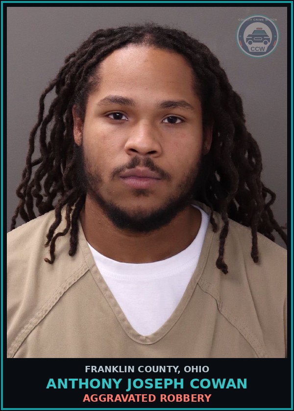 Booking mugshot of Anthony Joseph Cowan in Franklin County