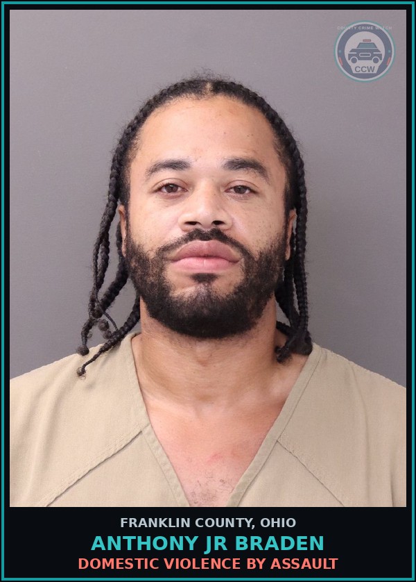 Booking mugshot of Anthony Jr Braden in Franklin County