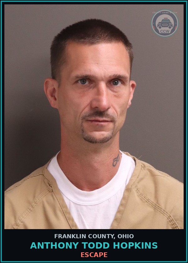 Booking mugshot of Anthony Todd Hopkins in Franklin County