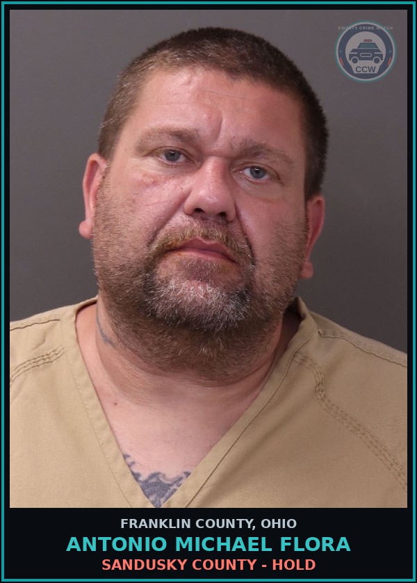 Booking mugshot of Antonio Michael Flora in Franklin County