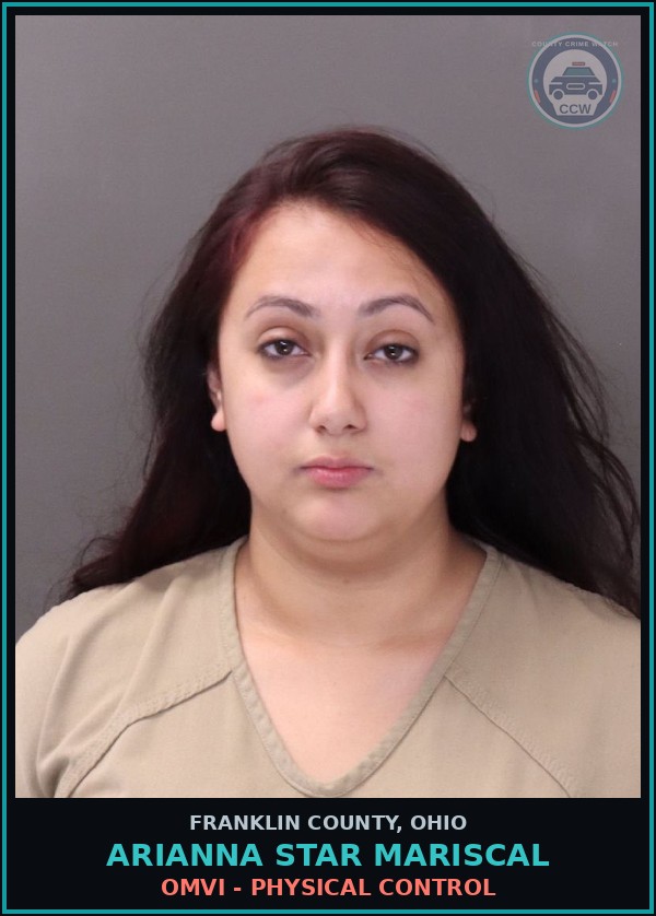 Booking mugshot of Arianna Star Mariscal in Franklin County