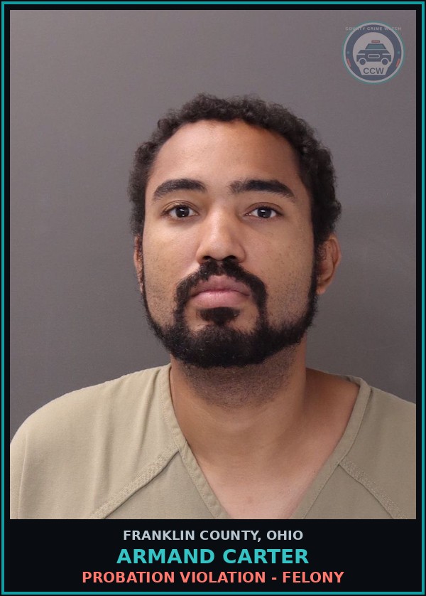 Booking mugshot of Armand Carter in Franklin County