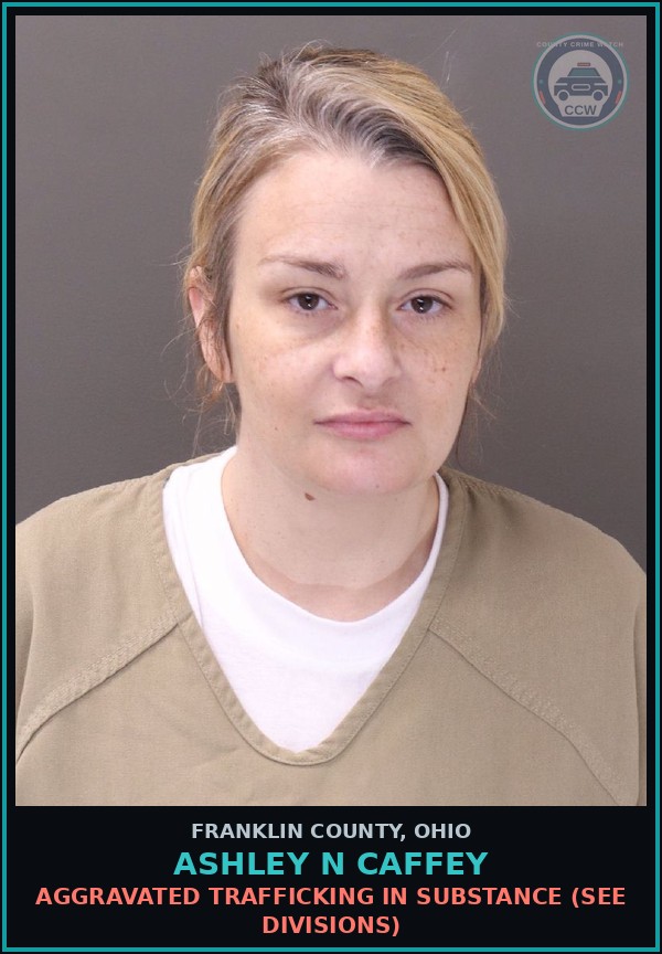 Booking mugshot of Ashley N Caffey in Franklin County