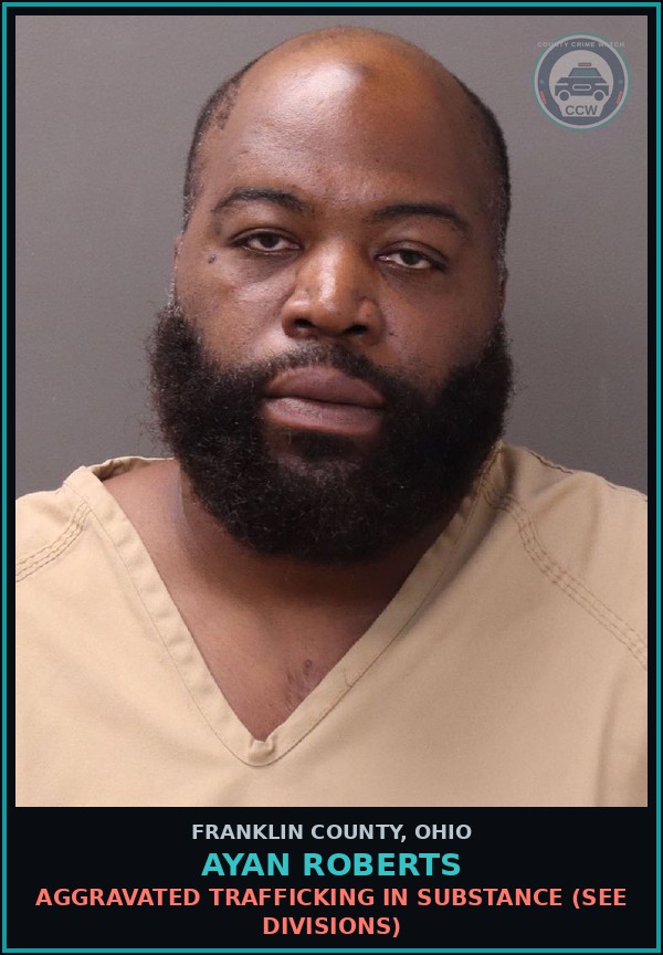Booking mugshot of Ayan Roberts in Franklin County