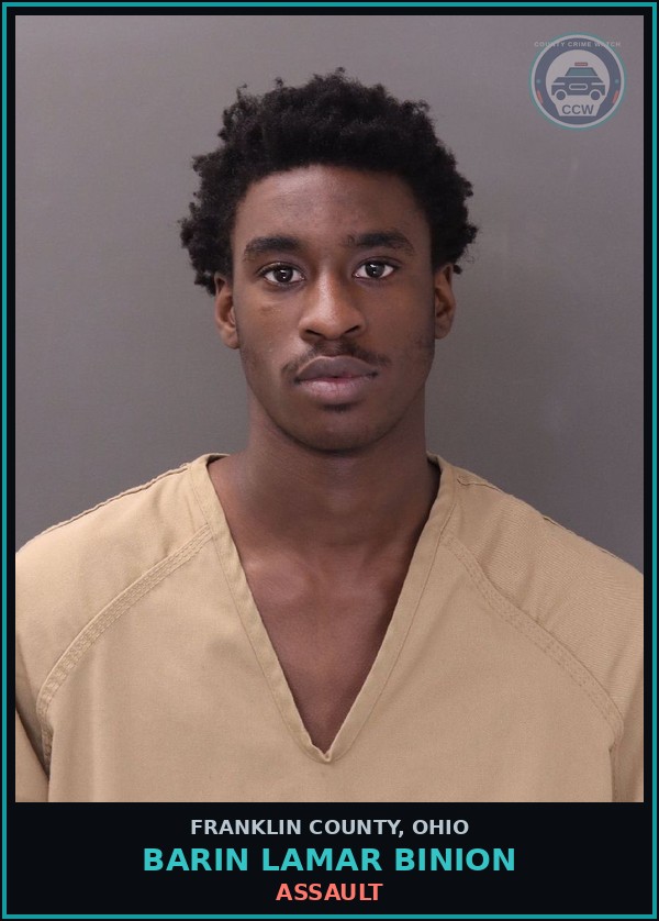 Booking mugshot of Barin Lamar Binion in Franklin County