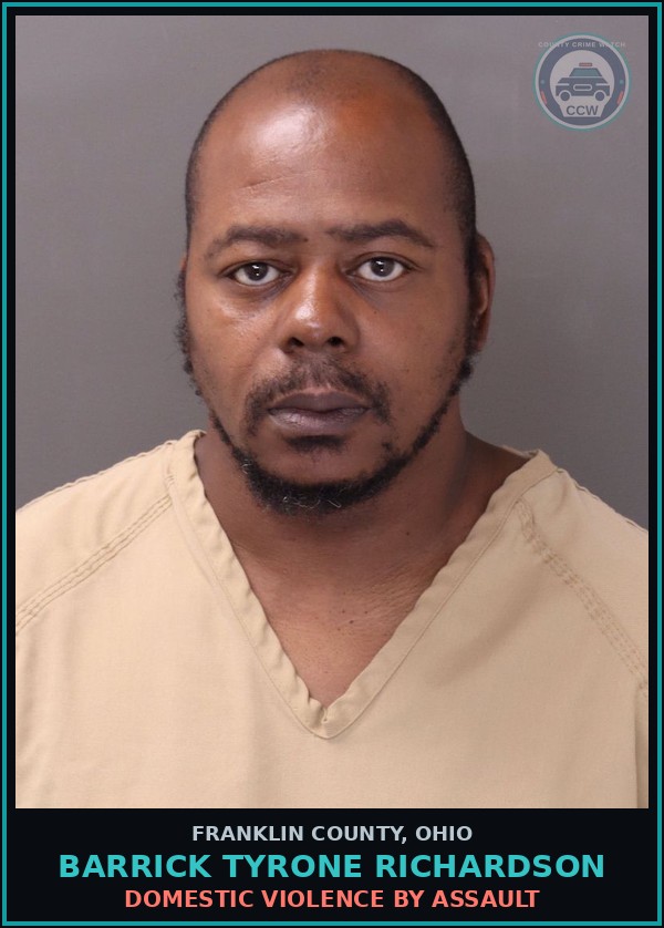 Booking mugshot of Barrick Tyrone Richardson in Franklin County