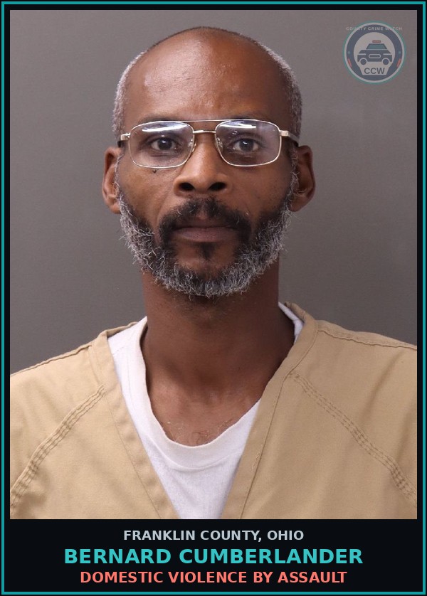 Booking mugshot of Bernard Cumberlander in Franklin County