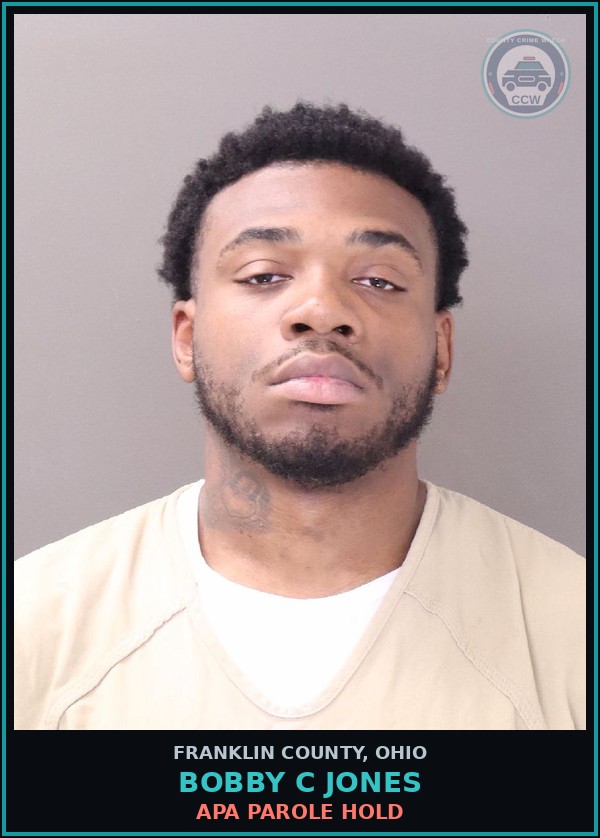 Booking mugshot of Bobby C Jones in Franklin County