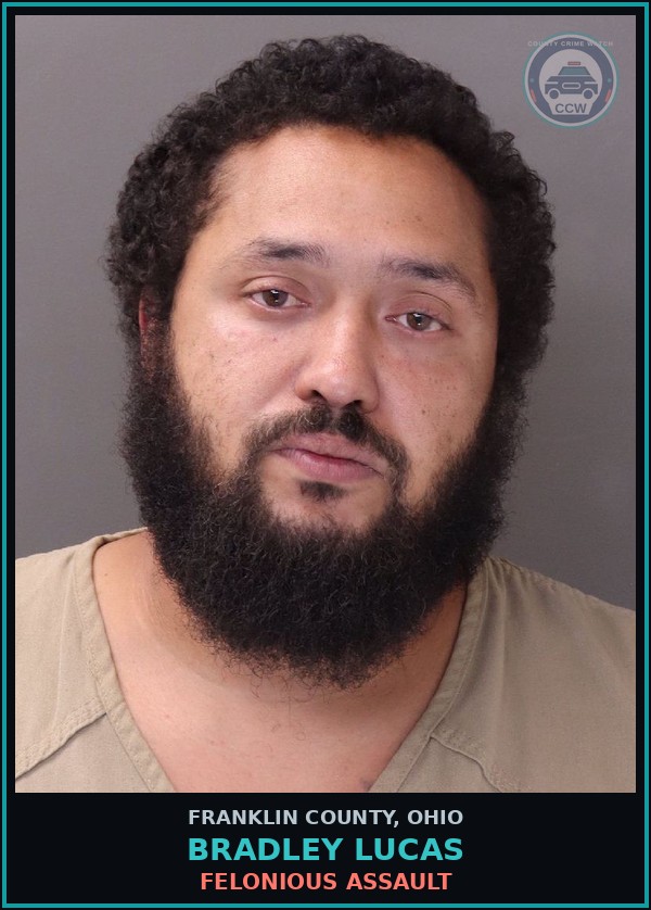 Booking mugshot of Bradley Lucas in Franklin County