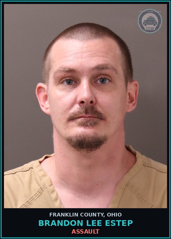Booking mugshot of Brandon Lee Estep in Franklin County