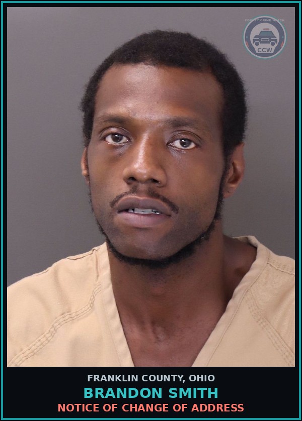 Booking mugshot of Brandon Smith in Franklin County