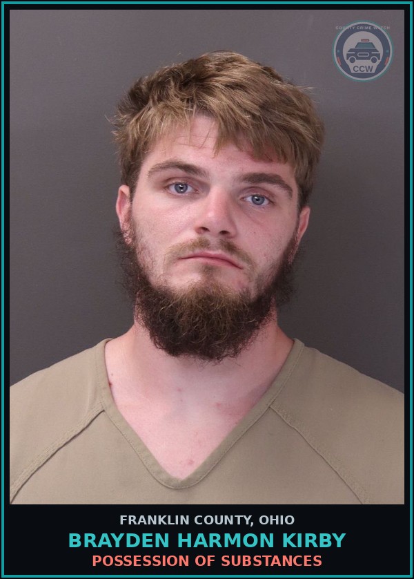 Booking mugshot of Brayden Harmon Kirby in Franklin County
