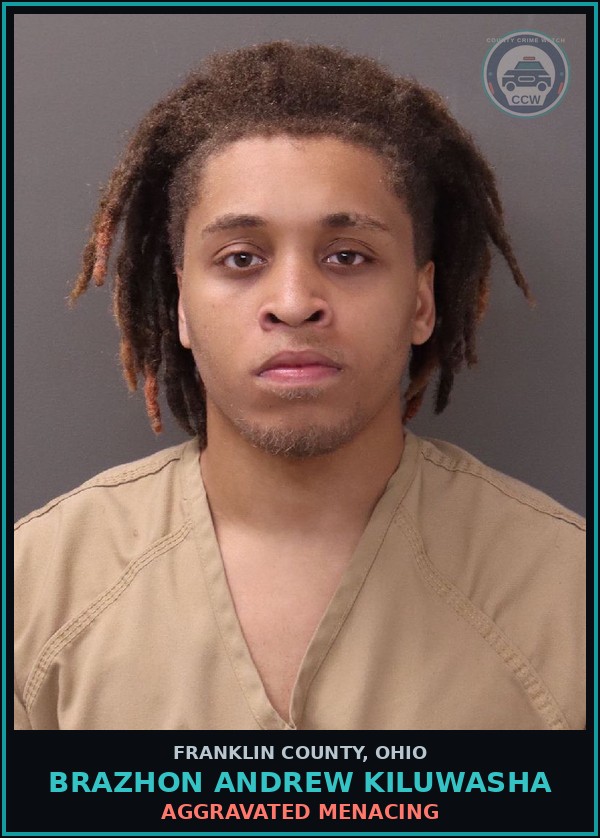 Booking mugshot of Brazhon Andrew Kiluwasha in Franklin County