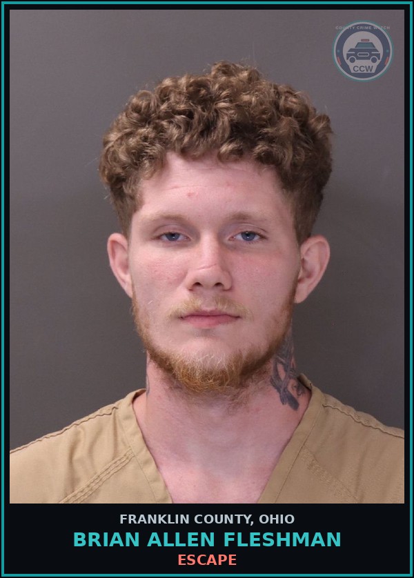 Booking mugshot of Brian Allen Fleshman in Franklin County
