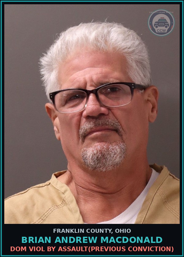 Booking mugshot of Brian Andrew Macdonald in Franklin County