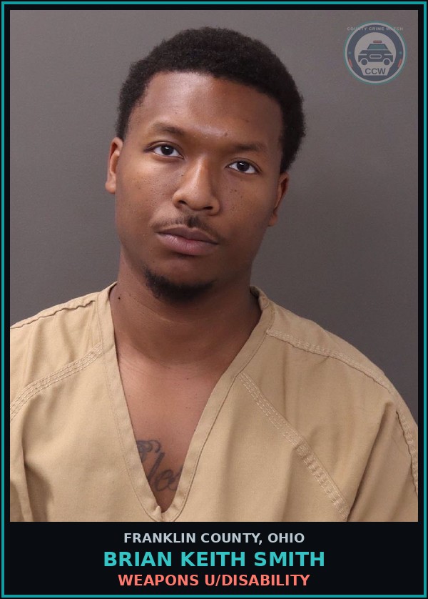 Booking mugshot of Brian Keith Smith in Franklin County