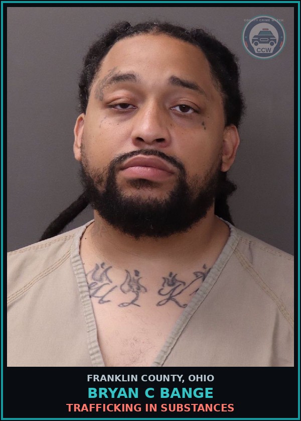 Booking mugshot of Bryan C Bange in Franklin County