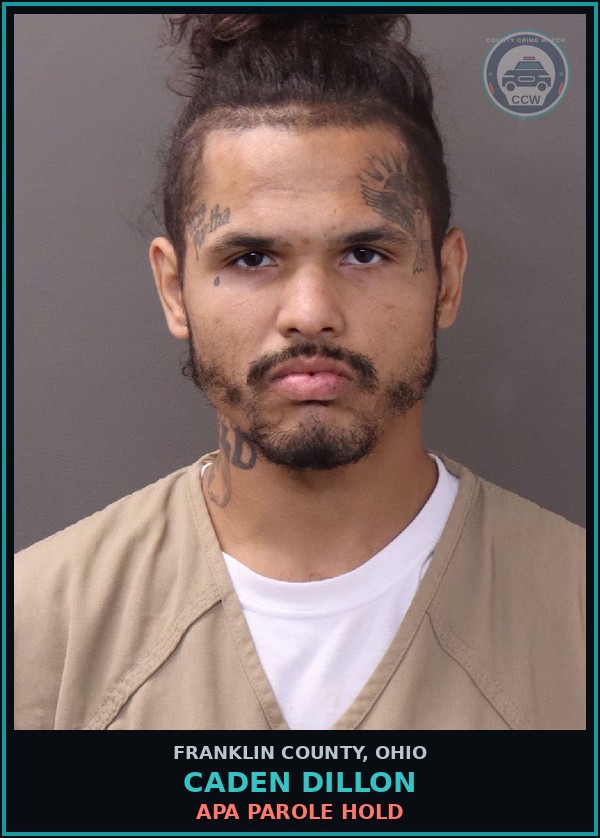 Booking mugshot of Caden Dillon in Franklin County