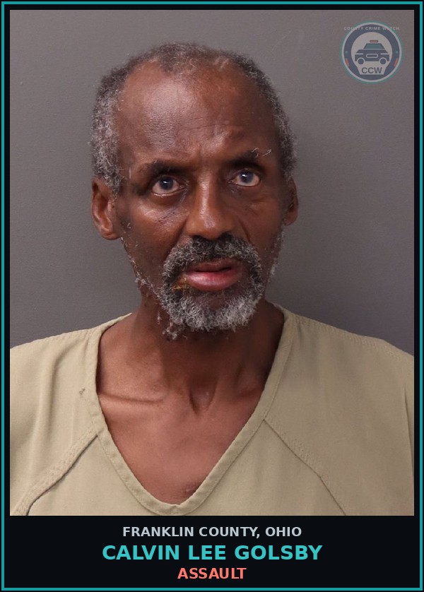 Booking mugshot of Calvin Lee Golsby in Franklin County