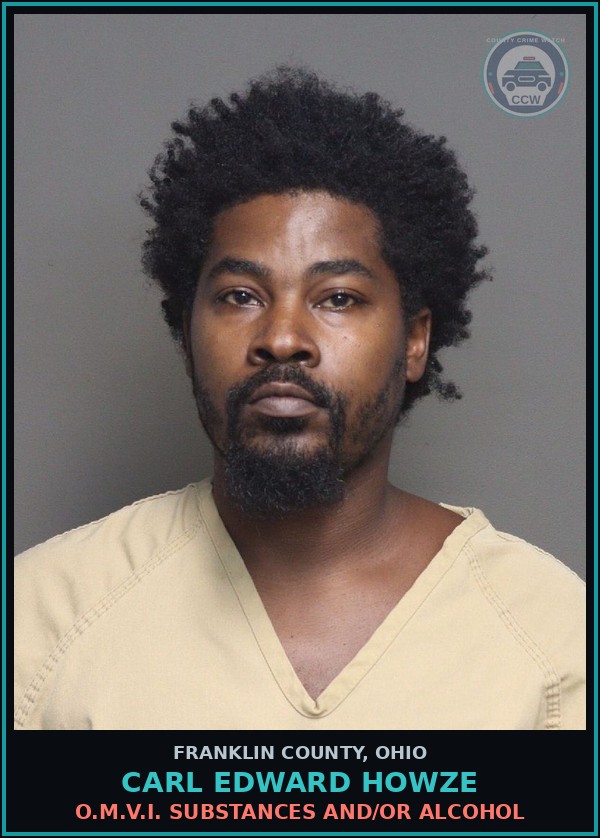 Booking mugshot of Carl Edward Howze in Franklin County