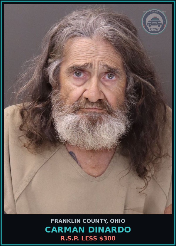 Booking mugshot of Carman Dinardo in Franklin County