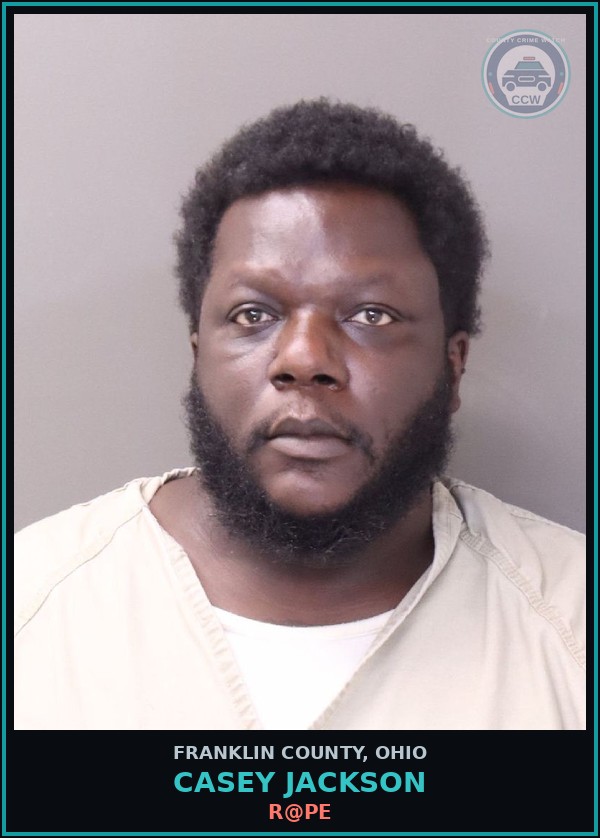 Booking mugshot of Casey Jackson in Franklin County
