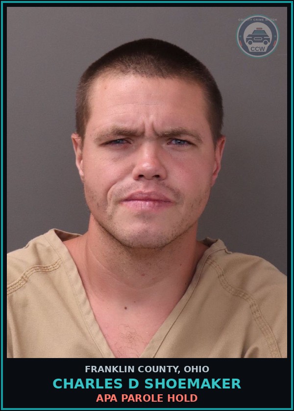 Booking mugshot of Charles D Shoemaker in Franklin County