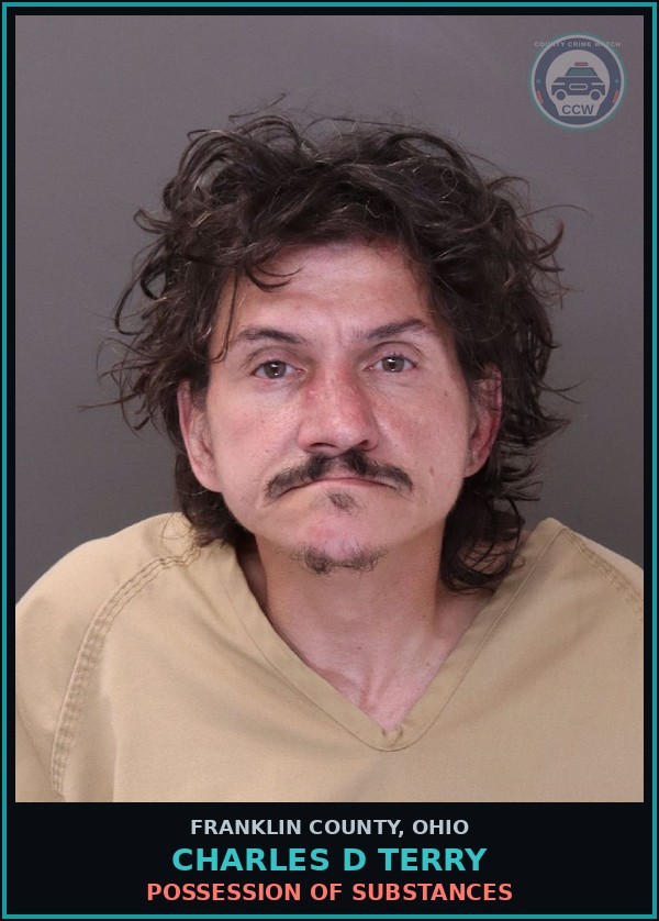 Booking mugshot of Charles D Terry in Franklin County