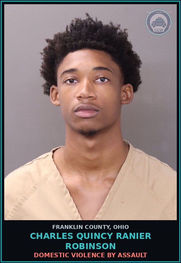 Booking mugshot of Charles Quincy Ranier Robinson in Franklin County