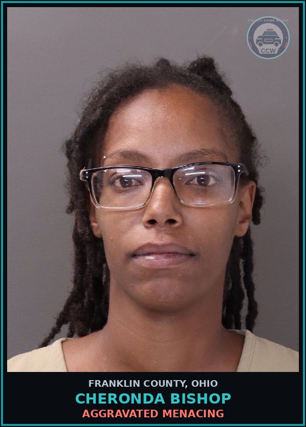 Booking mugshot of Cheronda Bishop in Franklin County