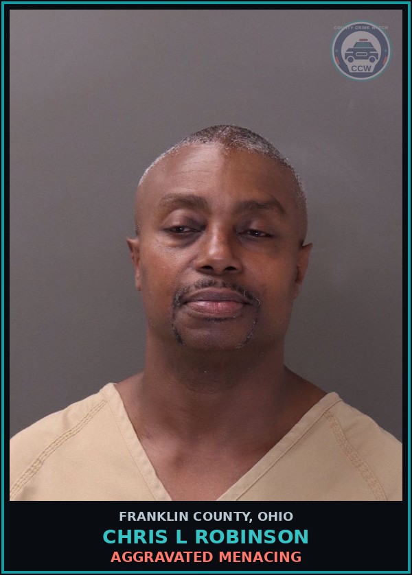 Booking mugshot of Chris L Robinson in Franklin County