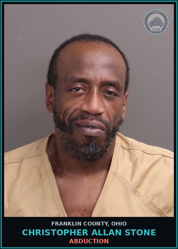 Booking mugshot of Christopher Allan Stone in Franklin County