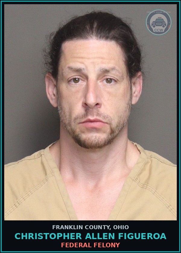 Booking mugshot of Christopher Allen Figueroa in Franklin County