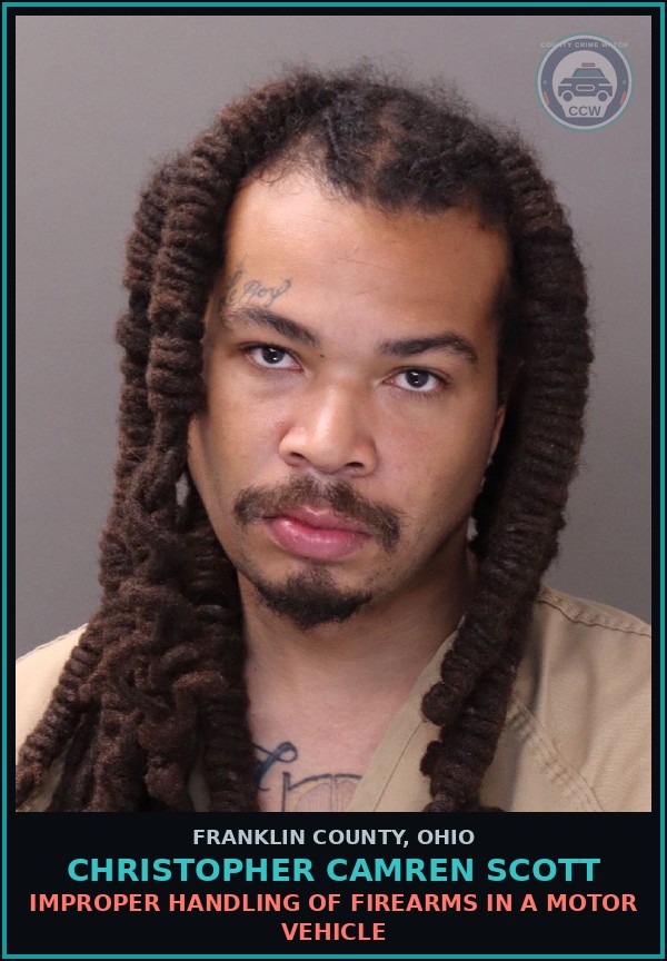 Booking mugshot of Christopher Camren Scott in Franklin County