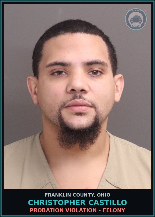 Booking mugshot of Christopher Castillo in Franklin County