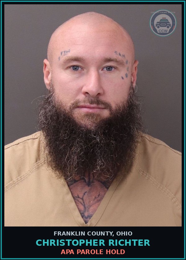 Booking mugshot of Christopher Richter in Franklin County