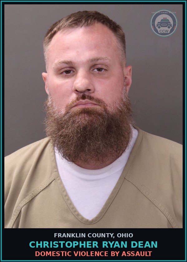 Booking mugshot of Christopher Ryan Dean in Franklin County